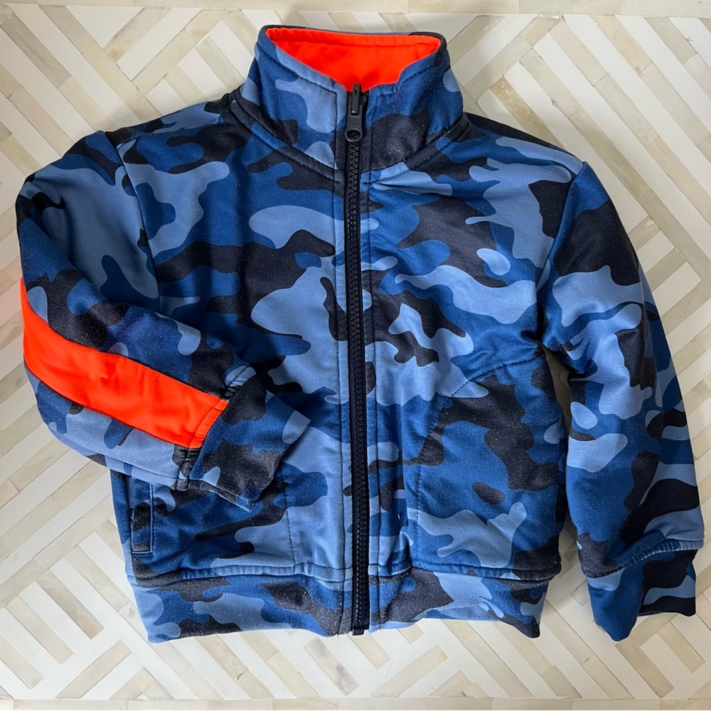 ROCKETS OF AWESOME Blue Camo Neon Stripe Jacket, 2T